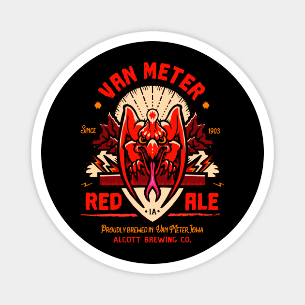 Van Meter Visitor Red Ale Magnet by JonathanDodd_Draws